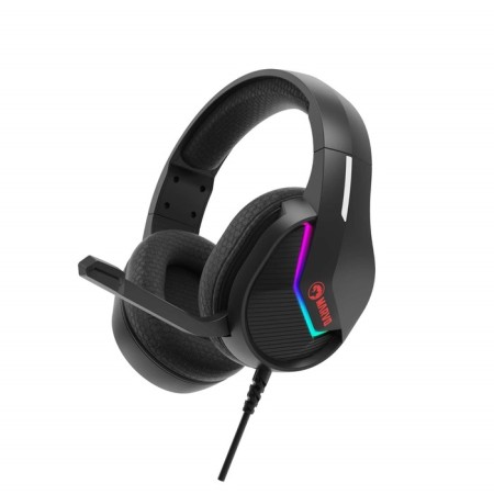Marvo H8618 BK headphones, game, full -size, microphone, USB, 2 m, RGB, black-1