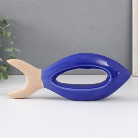 Souvenir ceramics "fish" sand-blue 26x5.5x9.5 cm-2