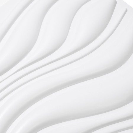 PVC PVC panel 50*50 cm "waves" white-3