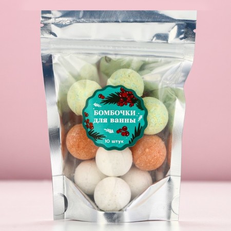 Gift set of cosmetics, bath bombs 10 x 10 g, pure happiness-3