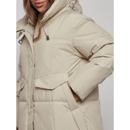 Coat insulated winter female, size 44, color light-beige-8