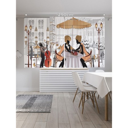 Photostes "Romantic Restaurant", Oxford, size 145x180 cm, 2 pcs-1