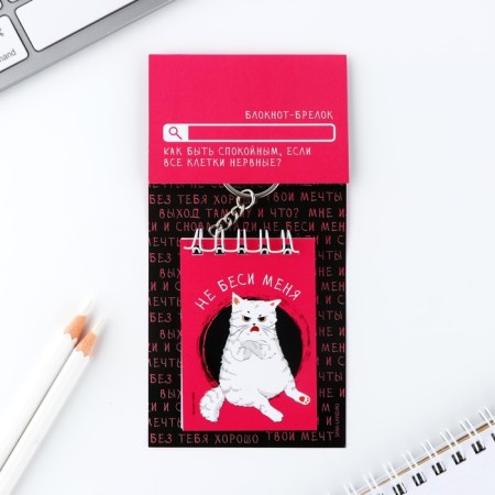 Keychain for keys, notebook "Do not take me me", 5.5 x 7.5 cm-6