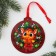 Christmas tree pendant fluorescent "Dragosha", 12 x 12 cm