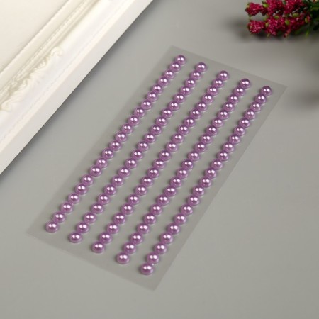 Decorative stickers "Pearls" 0.5 cm, 105 pcs, lilac-1