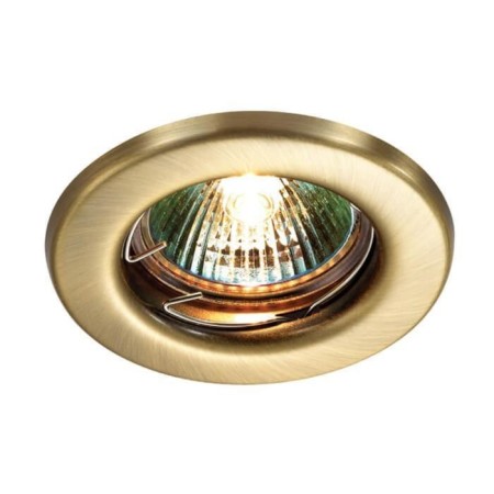 Built -in lamp Novotech, 50 W, Gx5.3, 12 V, 60x60 mm, d = 60 mm, bronze color