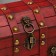 Casket chest "Leo. With rivets" brown-red 16x15.5x22 cm