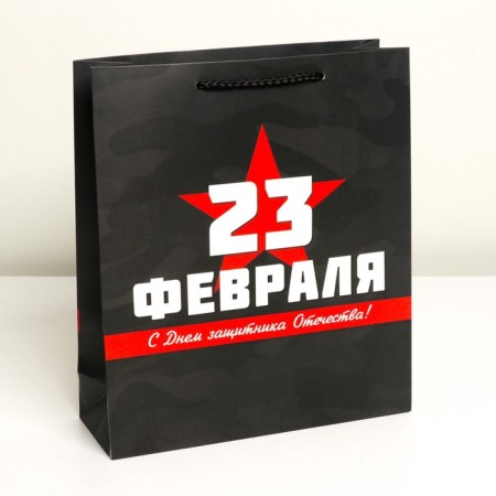 Gift Laminated Vertical Package, packaging, “Happy holiday!”, M 26 x 30 x 9 cm-1