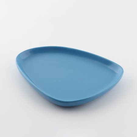 Ceramic non -standard ceramic plate "Blue", 20 x 15 cm, blue color-2