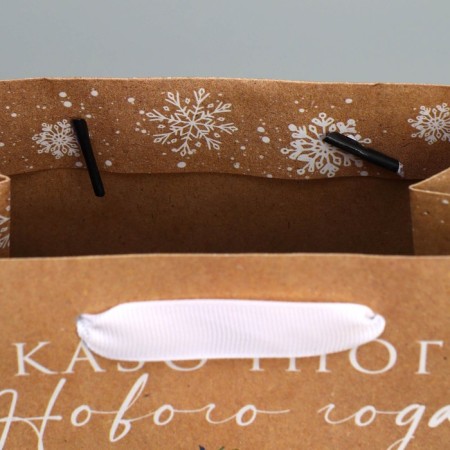 Craft vertical “Hare and Wreath” package, MS 18 x 23 x 10 cm, New Year-6