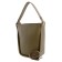 Bag women, genuine leather, olive 31x10x24 cm