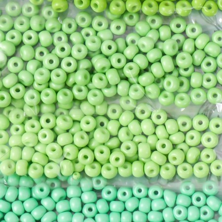 Round beads 6/0 "Foliage colors" 6 colors x 10 g 20x8 cm-1
