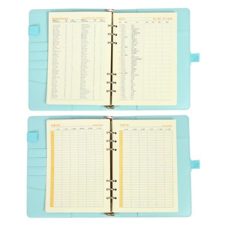 Organizer "Pastel" A5, with a knife, 92 sheets in a ruler, PVC cover, mix-5