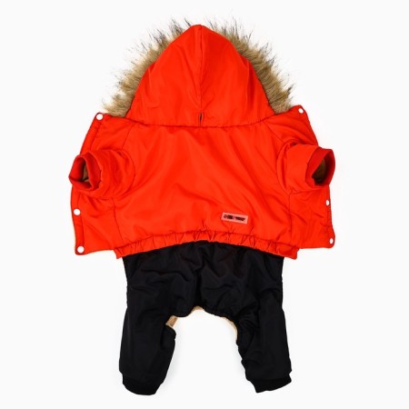 Clothing for dogs. Combineson winter "Warm Winter", Red-Cherry, Size M-5