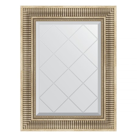 Mirror with engraving in the baguette frame, silver aqueduct 93 mm, 57x75 cm