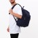 Youth backpack from textiles, 5 pockets, blue color