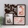Photo frame LHDF "Mom" 33x33 in 3 photos 10x15 cm, col. Wenge-white (plastic screen)