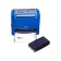 Automatic stamp "Medical inspection" _ "20__g. Signature __", 14 x 38 mm, blue