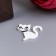 Decor for creativity wood "Cat Black and White" set 10 pcs 2.5x2.5 cm