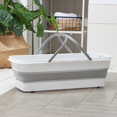 Folding harvesting bucket, 63 × 25 × 20 cm (bottom 53 × 17 cm), color gray color-3