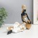 Polystone souvenir "African beauty with a jug" white-gold 24.5x9.5x19 cm