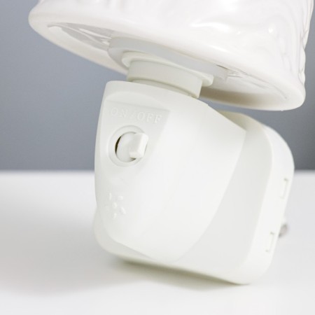 Nightlight "pattern" white 7.8x7.8x12 cm-5