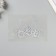 Sticker of rhinestones plastic on the face "Three flowers" silver 14.5x16 cm