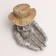 Skull stand "Skull in the palm" Gray, 19x12x12cm