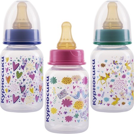 A bottle of latex nipple, 125 ml, mix