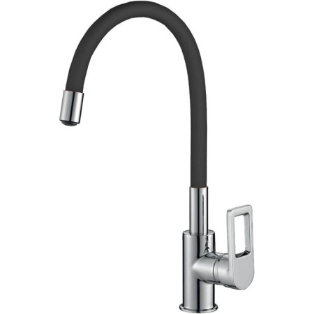 Juguni Luxe Capella kitchen mixer, with colored pour, chrome, black