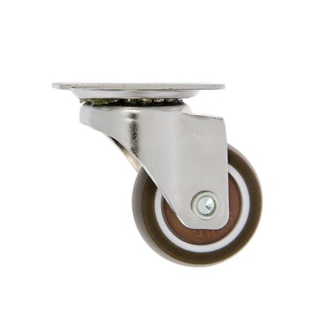 Furniture wheel, d = 38 mm, without brake, soft move, brown-1