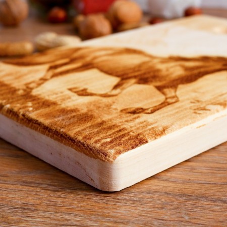 Board from the massif “horse”, rectangular, 18 × 28 cm-2