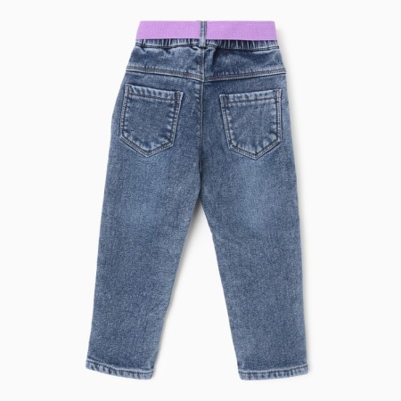 Jeans for girls, I have started, blue color, height 98 cm-3