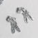Bale with suspension metal for creativity "Ballet shoes" silver 3 cm