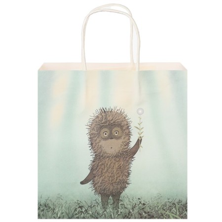 Gift package, 22x22x1 cm, craft, packaging, hedgehog in fog-2