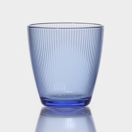 Low glass glass "Concept Straypi", 250 ml, blue color