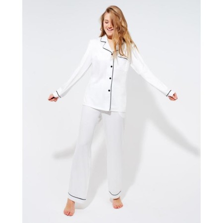 Female pajamas (shirt, trousers) minku: Light Touch color white, rr 54-3