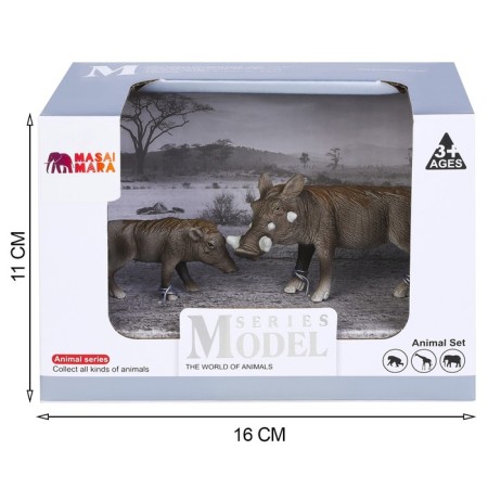Набор фигурок «Мир диких животных: семья бородавочников», 2 фигурки-5
