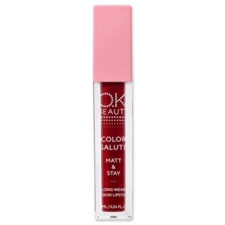 Matte persistent liquid lipstick shade Dita, raspberry red, 7 ml