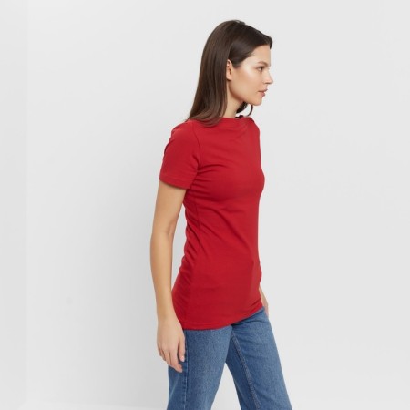 Women's T-shirt with a neckline Minaku Slim Fit: Red color, pr 42-2