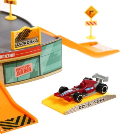 Children's garage "Parking", 1 racing car, accessories-3