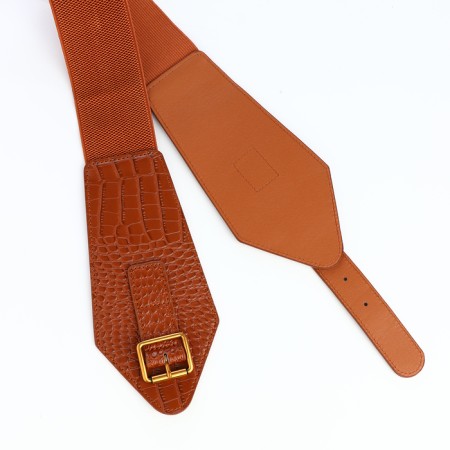 Women's belt, width 10 cm, red color-4