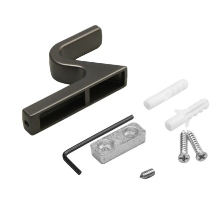 Furniture hook Cappio anemone, one -rod, color graphite, 3 pcs.-4