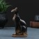 Figure "Egyptian cat" 13x7cm, bronze/marble baby