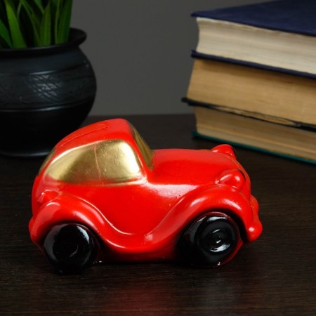 Piggy bank "car" red, 13x8cm-1
