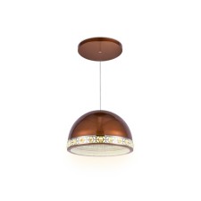Светильник светодиодный подвесной Ambrella light, Ice, FA9497, LED, 36 Вт, 2700Lum, 4200К, цвет кофе, хром