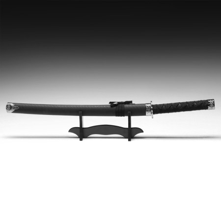 Souvenir weapon "Katana", on a stand, black scabbard for snake skin, matte 70 cm-1
