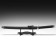 Souvenir weapon "Katana", on a stand, black scabbard for snake skin, matte 70 cm