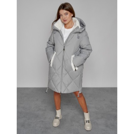 Coat insulated winter female, size 50, color gray-9