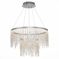 Люстра подвесная St Luce. SL6201.103.55. Vega. 1х55 Вт, LED, 3000K/4000K/6000K, 4675 Lm, 60х60х120 см, цвет серебристый